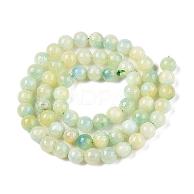 Dyed Natural White Jade Beads Strands G-T138-6mm-210-21-1