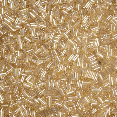 Transparent Colours Luster Glass Bugle Beads SEED-N005-001-A10-1
