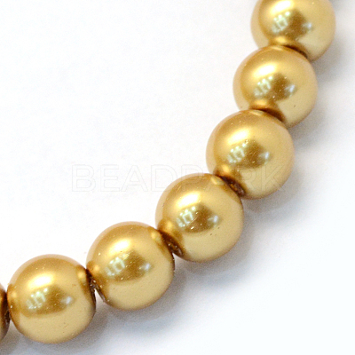 Baking Paint Glass Pearl Bead Strands HY-Q003-3mm-08-1