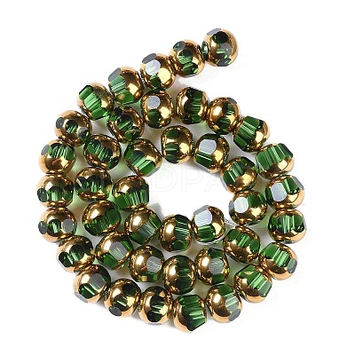 Electroplate Glass Beads Strands EGLA-Q128-04A-FP03-1