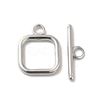 Non-Tarnish 304 Stainless Steel Toggle Clasps STAS-H212-27P-1