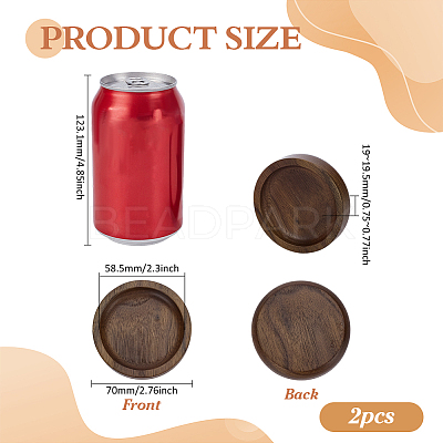Flat Round Wood Jewelry Plate DJEW-WH0027-06B-1