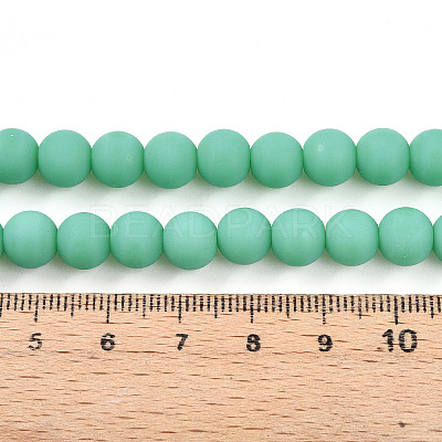 Opaque Glass Beads Strands GLAA-T032-P8mm-MD12-1
