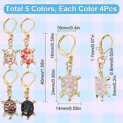 Tortoise Locking Stitch Markers HJEW-SC0001-39-1