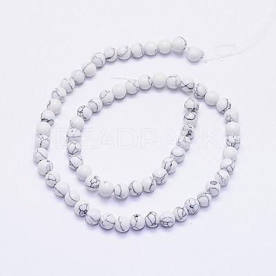 Synthetic Howlite Beads Strands G-E110-4mm-5-1