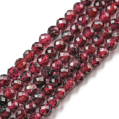Natural Garnet Beads Strands G-O186-D01-A-1