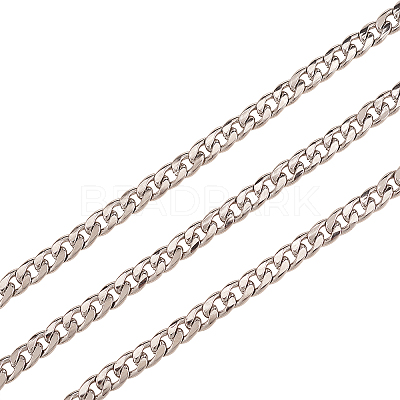 304 Stainless Steel Cuban Link Chains CHS-CJ0001-27B-1
