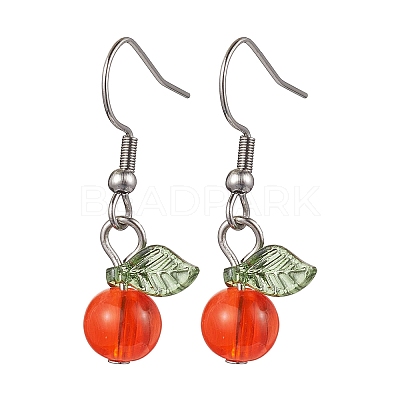 Acrylic Dangle Earrings EJEW-JE05750-02-1