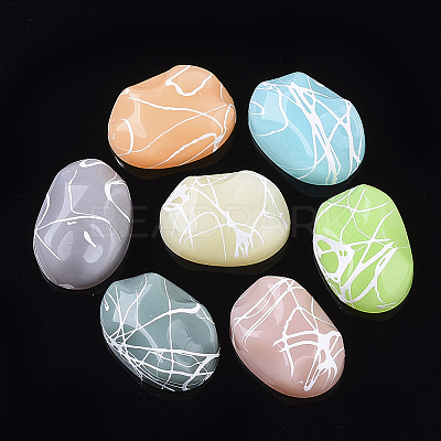 Drawbench Style Acrylic Cabochons DACR-T002-005-1