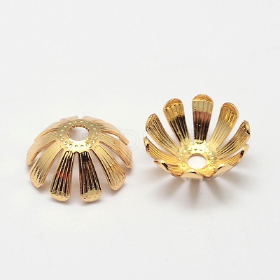 Grade AAA Brass Bead Caps KK-O093-A-08-NR-1