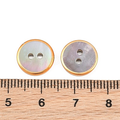 Golden Edge Naturl Black Lip Shell Button SH-CBA0ED6-01A-1