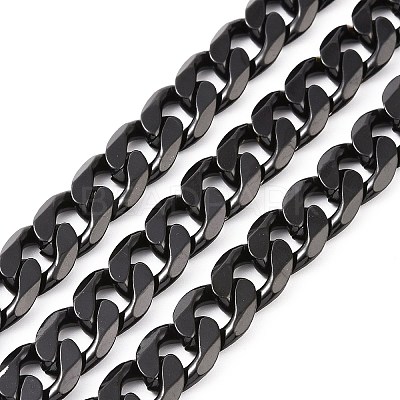 304 Stainless Steel Cuban Link Chains CHS-L020-023EB-1