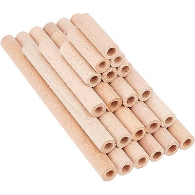 4 Styles Unfinished Beech Wood Rods WOOD-OC0002-53-1