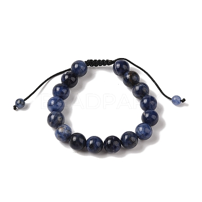 10mm Round Natural Sodalite Braided Bead Bracelets BJEW-C067-01C-03-1