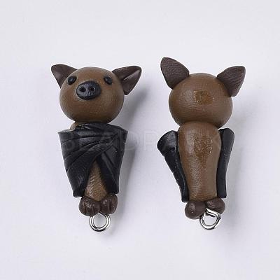 Handmade Polymer Clay Pendants X-CLAY-Q245-17-1