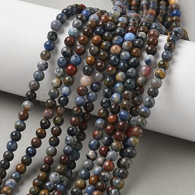 Natural Dumortierite Beads Strands X-G-F826-A01-4mm-1