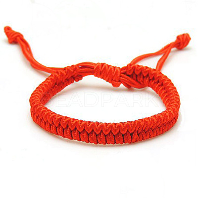 Adjustable Waxed Cord Braided Bracelets BJEW-E304-15-1