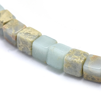 Natural Aqua Terra Jasper Beads Strands G-I213-01-8mm-1