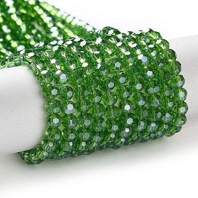 Electroplate Glass Bead Strands LS-EGLA-R015-4mm-14-1