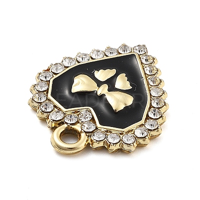 Alloy Rhinestone Pendants FIND-U026-14G-1