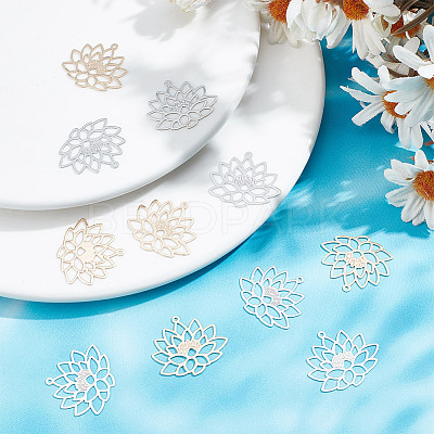 60Pcs 2 Styles Long-Lasting Plated Brass Pendants KK-HY0003-73-1