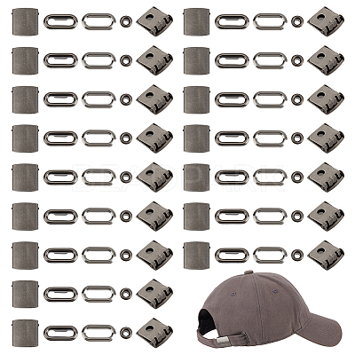 40Sets Iron Baseball Hat Cap Buckle Strap Clasp Clip Kit FIND-BC0014-10B-1