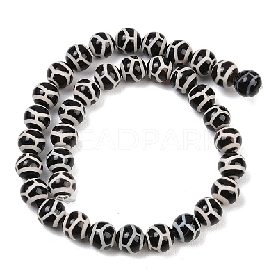 Tibetan Style dZi Beads Strands G-G328-A04-10mm-1