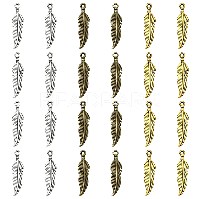 30Pcs 3 Colors Alloy Pendants FEAT-CJ0001-01-1