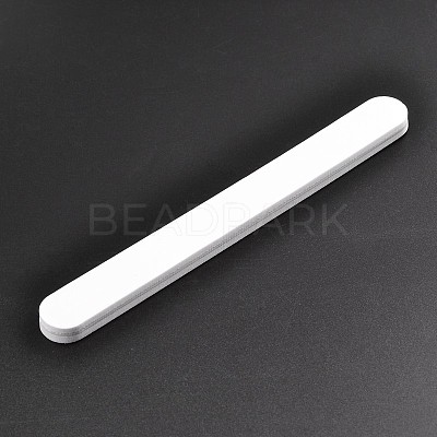 Rectangle Plastic Silver Polishing Stick AJEW-N022-03-1