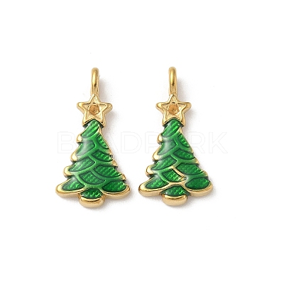 304 Stainless Steel Enamel Pendants STAS-L300-012G-37-1
