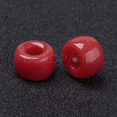 Opaque Acrylic European Beads X-PL338-5-1