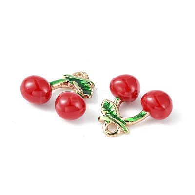 Brass Enamel Charms KK-G462-24LG-1
