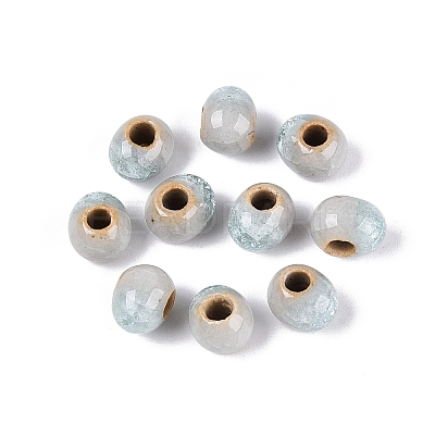 Handmade Crackle Porcelain Beads PORC-Q008-06A-08-1