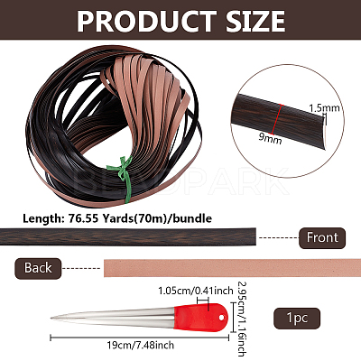 1Bundle Plastic Wicker Strips AJEW-BC0010-22B-1