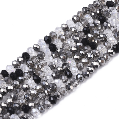 Electroplate Glass Beads Strands EGLA-S192-001A-A01-1