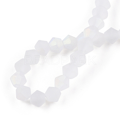 Imitate Austrian Crystal Bicone Frosted Glass Beads Strands LS-EGLA-A039-T4mm-MB13-1