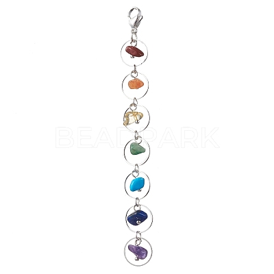 Natural & Synthetic Gemstone Pendant Decorations HJEW-JM01829-02-1