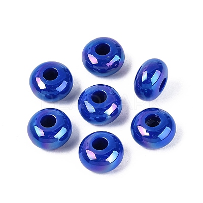 Independence Day Opaque Acrylic European Beads OACR-E033-19M1-1