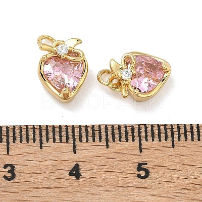 Brass Micro Pave Cubic Zirconia Pendants KK-A291-10G-1