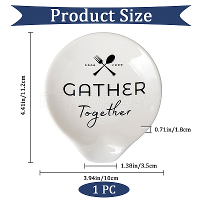 Ceramic Spoon Holders AJEW-WH0083-38D-1