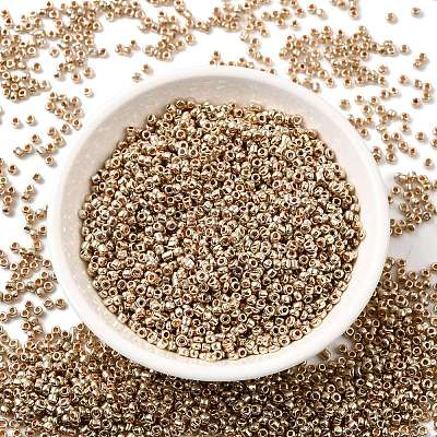 12/0 Electroplate Glass Seed Beads SEED-Q003-01-1