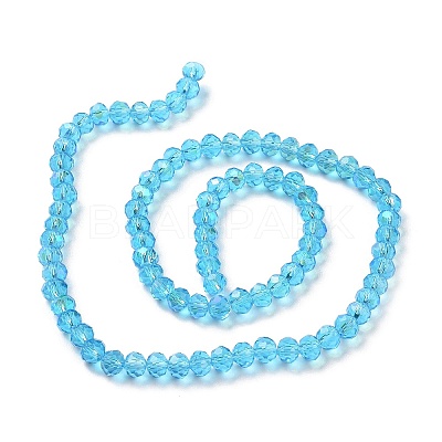 Electroplate Glass Beads Strands EGLA-A034-T1mm-L03-1