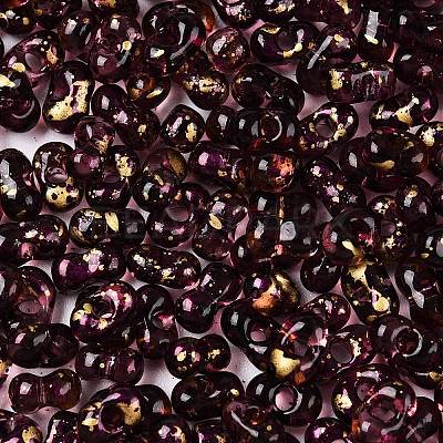 Picasso Spray Painted Glass Seed Beads SEED-T006-04-23-1