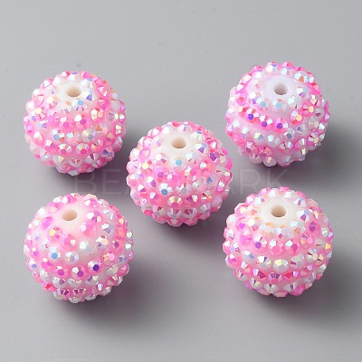 Resin Rhinestone Beads RESI-TAC0004-28B-1