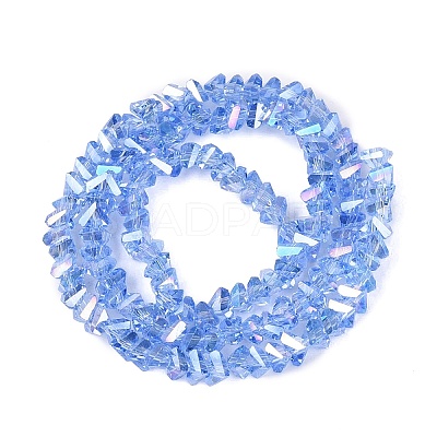Electroplate Transparent Glass Beads Strands LS-EGLA-Q139-01A-A22-1