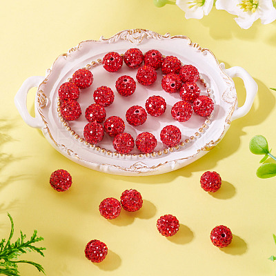 30Pcs Pave Disco Ball Beads RB-TA0001-26A-1