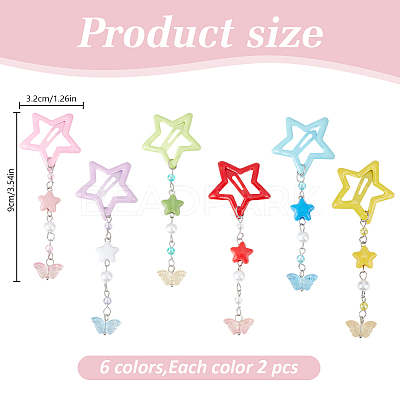 12Pcs Alloy Snap Hair Clips PHAR-DR00002-1