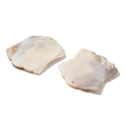 Natural Freshwater Shell Pendants SHEL-K006-55-1