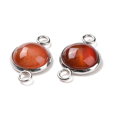 Natural & Synthetic Mixed Gemstone Connector Charms G-D059-01C-1