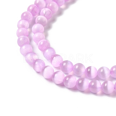 Natural Selenite Dyed Beads Strands G-P493-02G-1